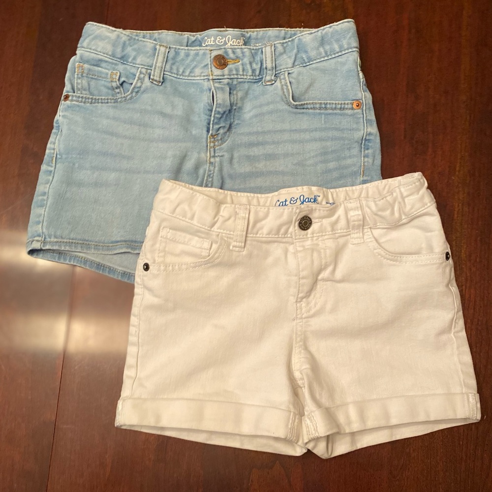 Lot of 2 pairs girls denim shorts size 10/12